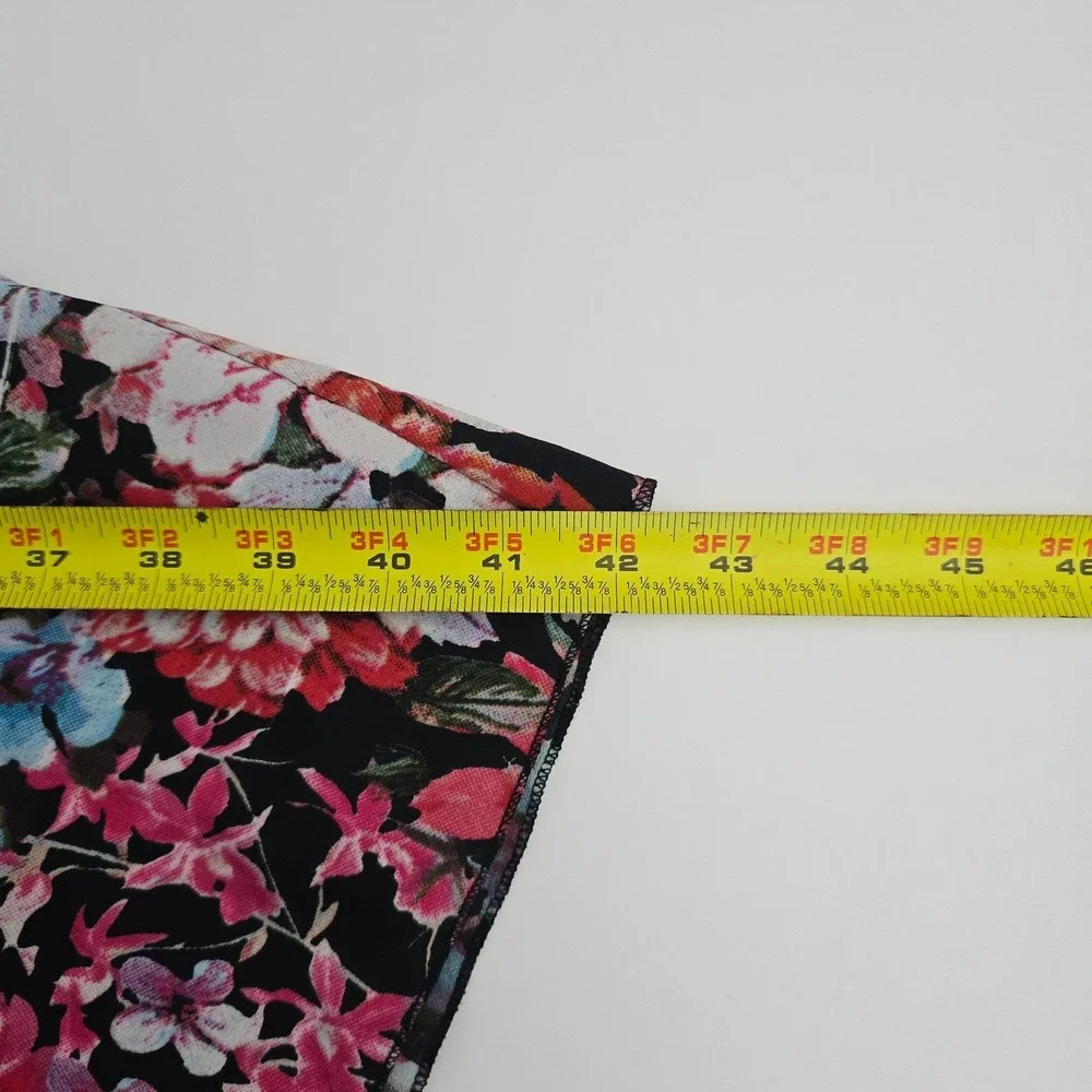 Uniquie Spectrum‎ Asymmetrial Hem Sleeveless Floral Print Top Multicolor M - Picture 9 of 9